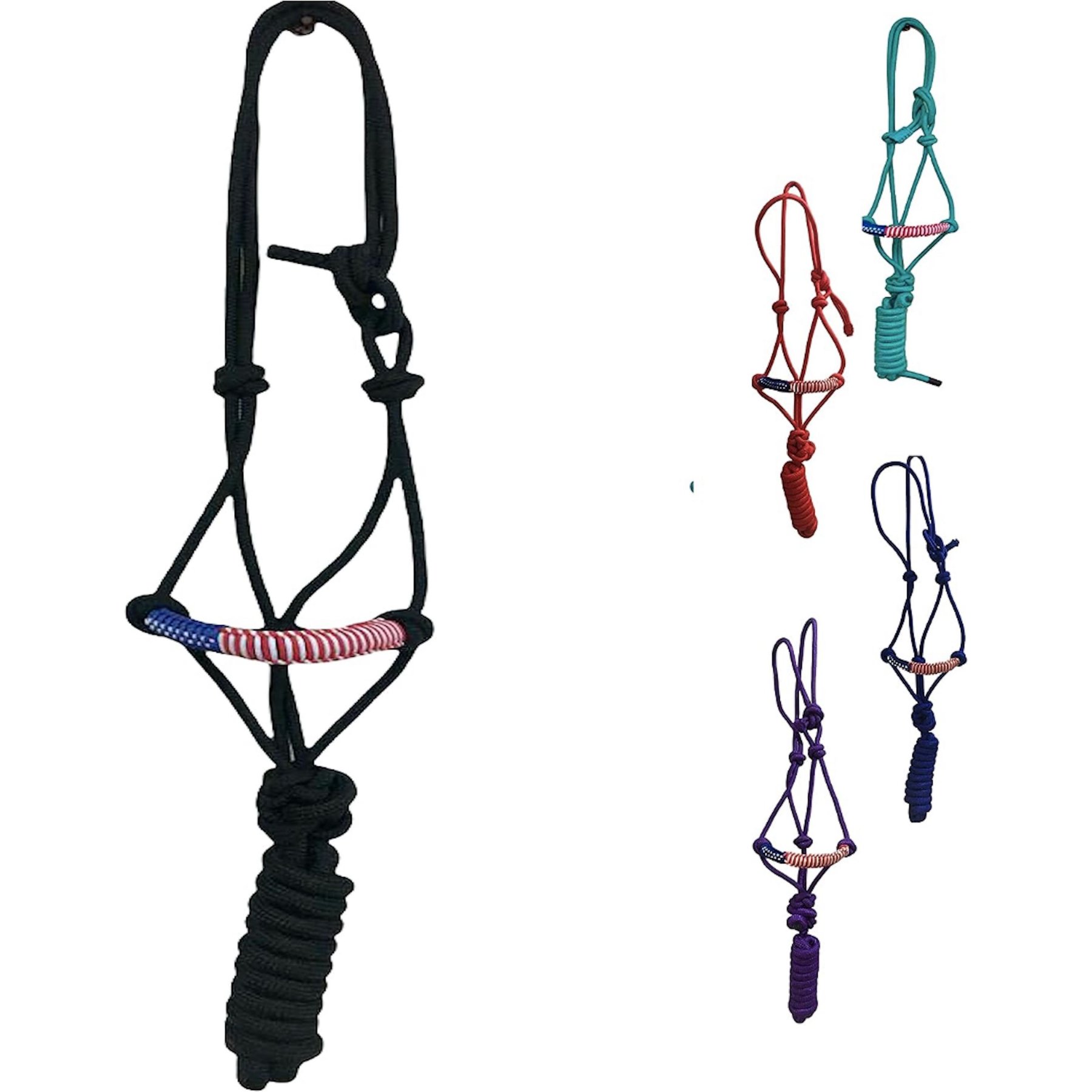 Majestic Ally Horse Nose Poly Rope & Halter, Black