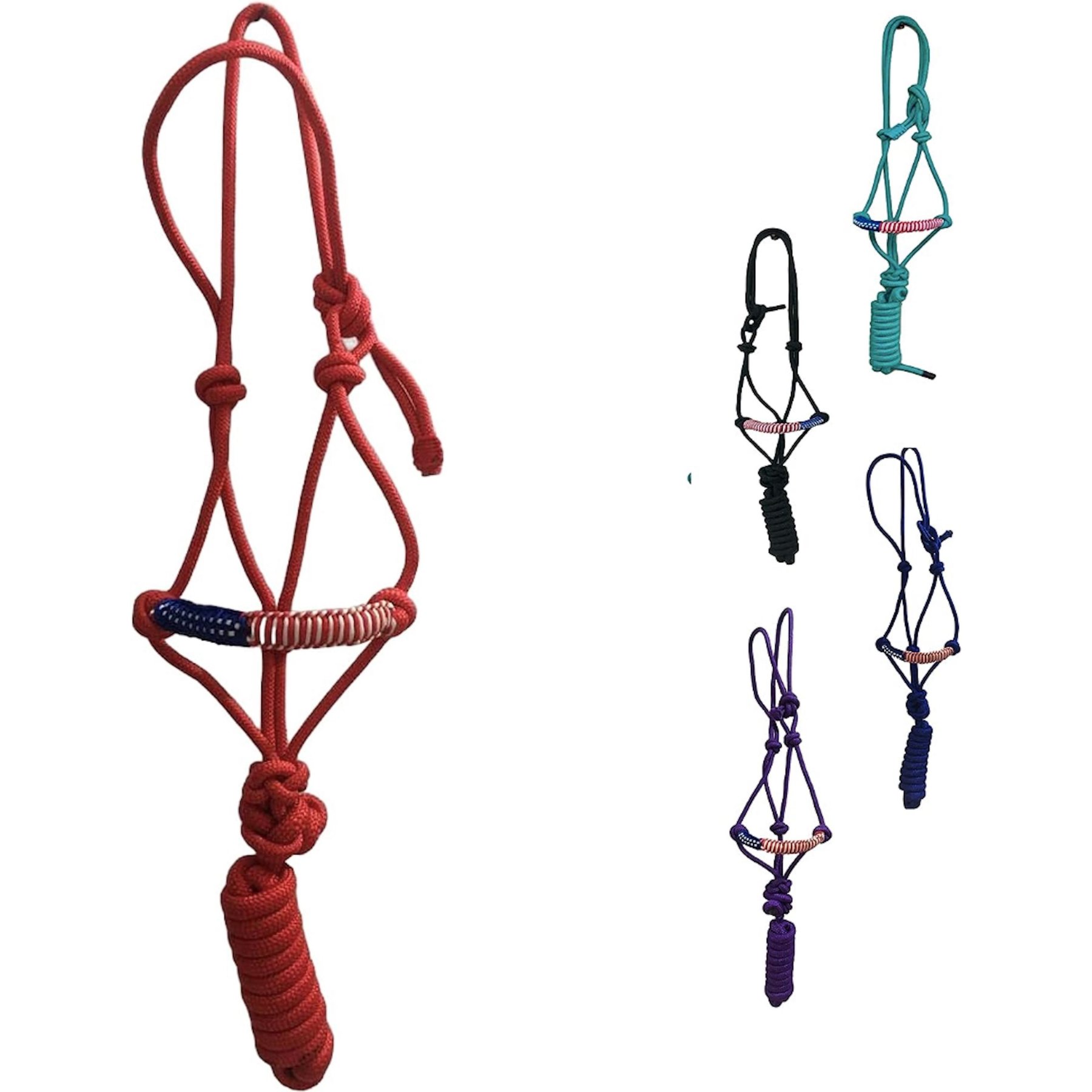 Majestic Ally Horse Nose Poly Rope & Halter, Red