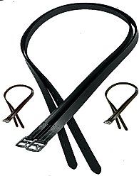 Majestic Ally Horse Stirrup Leathers, Black, 48-in