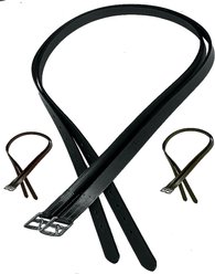 Majestic Ally Horse Stirrup Leathers, Black, 60-in