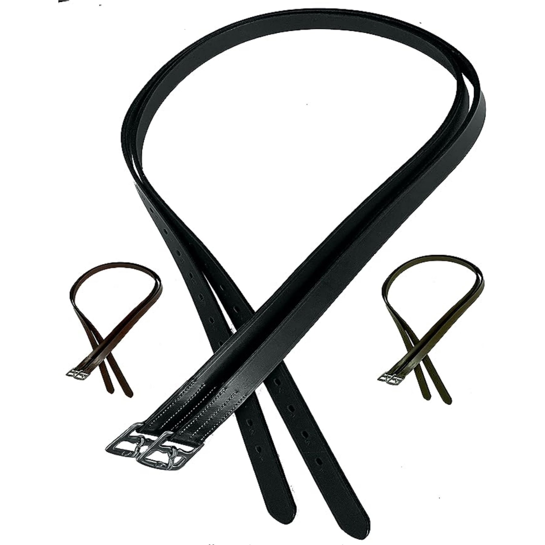 Majestic Ally Horse Stirrup Leathers, Black, 60-in