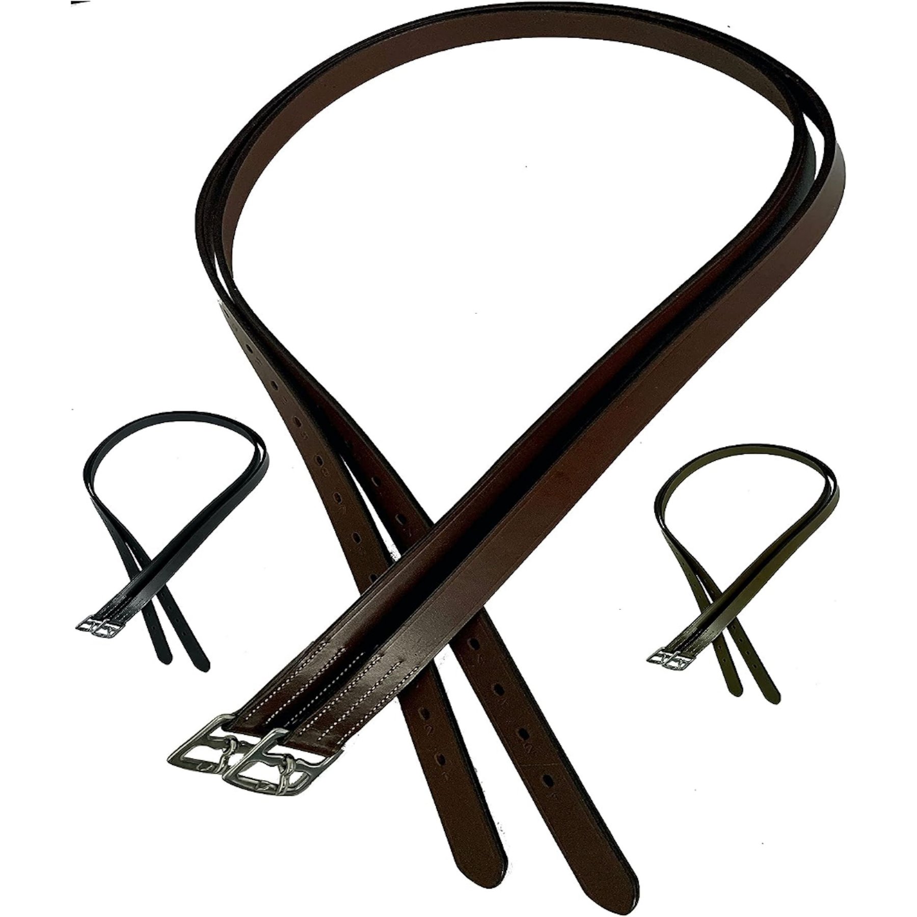 Majestic Ally Horse Stirrup Leathers, Chestnut, 48-in