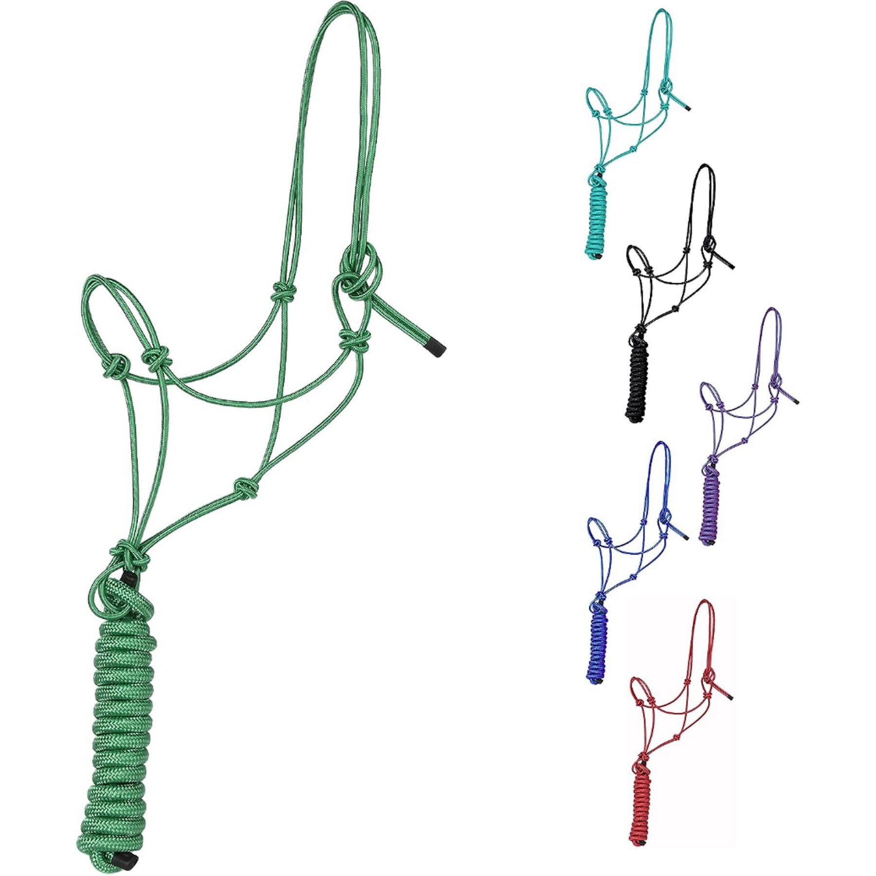 Majestic Ally Knotted Training Halter & Lead, Hunter Green