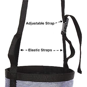 Majestic Ally Mesh Feed Rite Horse Bag, Dark Gray, Pony