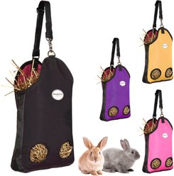 Majestic Ally Nylon Gusset Small Pet Hay Bag, Black, Large