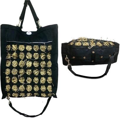 Show full view: Majestic Ally Nylon Reflective 2.5-in Octagon Hole Slow Feeder Hay Horse Bag, Black slide 3 of 6