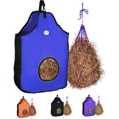 Majestic Ally Nylon Reflective Hole Horse Hay Bag & Hay Net, 36-in, Royal Blue