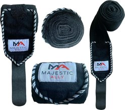Majestic Ally Polo Horse Wraps, Black