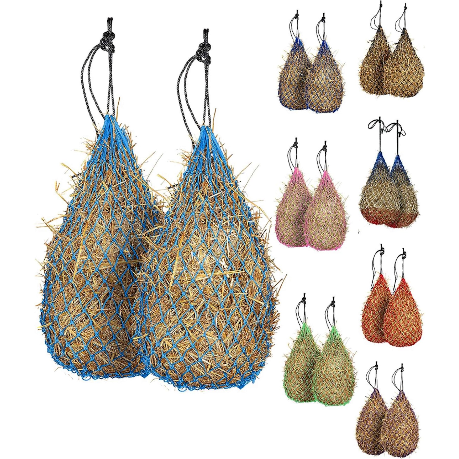 Majestic Ally Slow Feed Hay Net, 42-in, Hurricane Blue