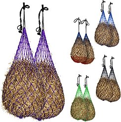 Majestic Ally Slow Feed Horse Hay Net, 56-in, Purple
