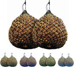 Majestic Ally Ultra Slow Feed Horse Hay Net, 1.25 x 1.25-in, 2 count, Black