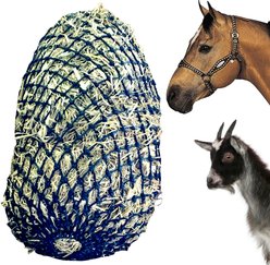 Majestic Ally Ultra Slow Feed Horse Hay Net, 1.25 x 1.25-in, Black