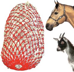 Majestic Ally Ultra Slow Feed Horse Hay Net, 1.25 x 1.25-in, Red