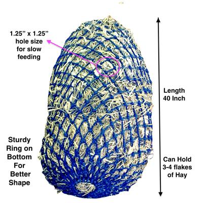 Show full view: Majestic Ally Ultra Slow Feed Horse Hay Net, 1.25 x 1.25-in, Royal Blue slide 3 of 5