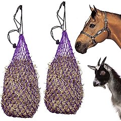 Majestic Ally Ultra Slow Feed Horse Hay Net, 42-in, Purple