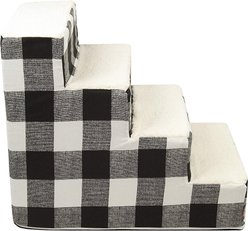 Majestic Pet Anderson Check Cat & Dog Stairs, Black, 4 Step slide 2 of 6
