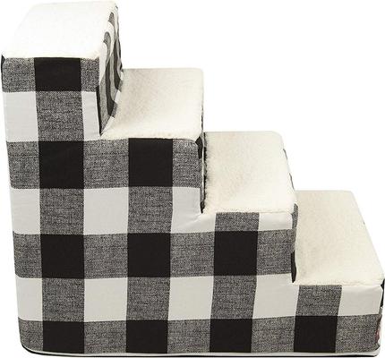 Show full view: Majestic Pet Anderson Check Cat & Dog Stairs, Black, 4 Step slide 2 of 8
