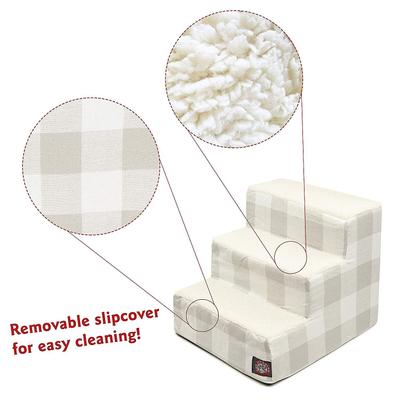 Show full view: Majestic Pet Anderson Check Cat & Dog Stairs, Gray, 3 Step slide 4 of 8