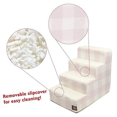 Show full view: Majestic Pet Anderson Check Cat & Dog Stairs, Pink, 4 Step slide 4 of 8