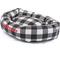 Show in main carousel: Majestic Pet Anderson Check Personalized Bagel Cat & Dog Bed, Black, Medium slide 5 of 8