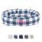 Show in main carousel: Majestic Pet Anderson Check Personalized Bagel Cat & Dog Bed, Navy Blue, Large slide 1 of 6