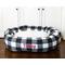 Show in main carousel: Majestic Pet Anderson Check Sherpa Personalized Bagel Cat & Dog Bed, Black, Large slide 8 of 9
