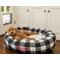 Show in main carousel: Majestic Pet Anderson Check Sherpa Personalized Bagel Cat & Dog Bed, Black, X-Large slide 7 of 9