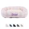 Show in main carousel: Majestic Pet Anderson Check Sherpa Personalized Bagel Cat & Dog Bed, Pink, Medium slide 1 of 6