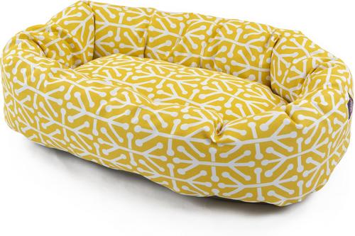 Show full view: Majestic Pet Aruba Bagel Bolster Cat & Dog Bed, Citrus, Large slide 2 of 5
