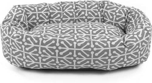 Show full view: Majestic Pet Aruba Bagel Bolster Cat & Dog Bed, Gray, Medium slide 3 of 5