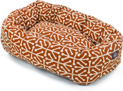 Majestic Pet Aruba Bagel Bolster Cat & Dog Bed, Orange, Medium slide 2 of 3