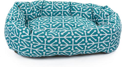 Show full view: Majestic Pet Aruba Bagel Bolster Cat & Dog Bed, Teal, X-Large slide 3 of 5