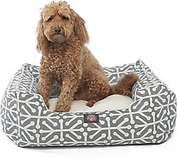 Majestic Pet Aruba Contemp Lounge Bolster Dog Bed with Removable Cover, Large, Gray slide 1 of 6