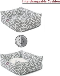 Majestic Pet Aruba Contemp Lounge Bolster Dog Bed with Removable Cover, Large, Gray slide 2 of 6