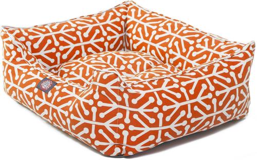 Show full view: Majestic Pet Aruba Contemp Lounge Bolster Dog Bed with Removable Cover, Large, Orange slide 7 of 7