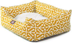 Majestic Pet Aruba Contemp Lounge Bolster Dog Bed with Removable Cover, Large, Yellow slide 2 of 6