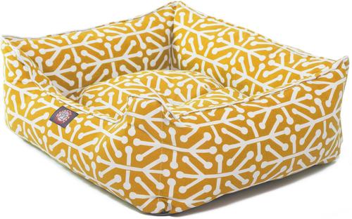 Show full view: Majestic Pet Aruba Contemp Lounge Bolster Dog Bed with Removable Cover, Large, Yellow slide 7 of 7