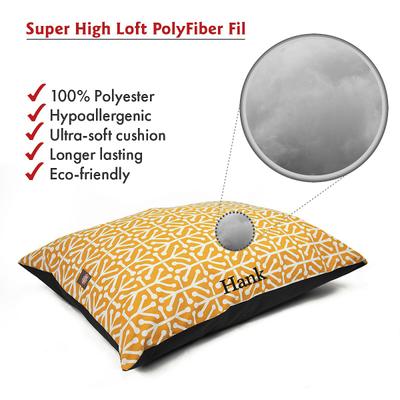 Show full view: Majestic Pet Aruba Personalized Pillow Cat & Dog Bed, Citrus, Large slide 4 of 6