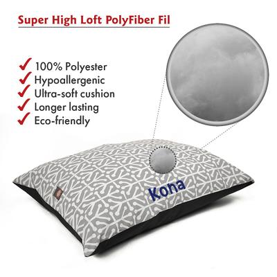 Show full view: Majestic Pet Aruba Personalized Pillow Cat & Dog Bed, Gray, Large slide 5 of 7