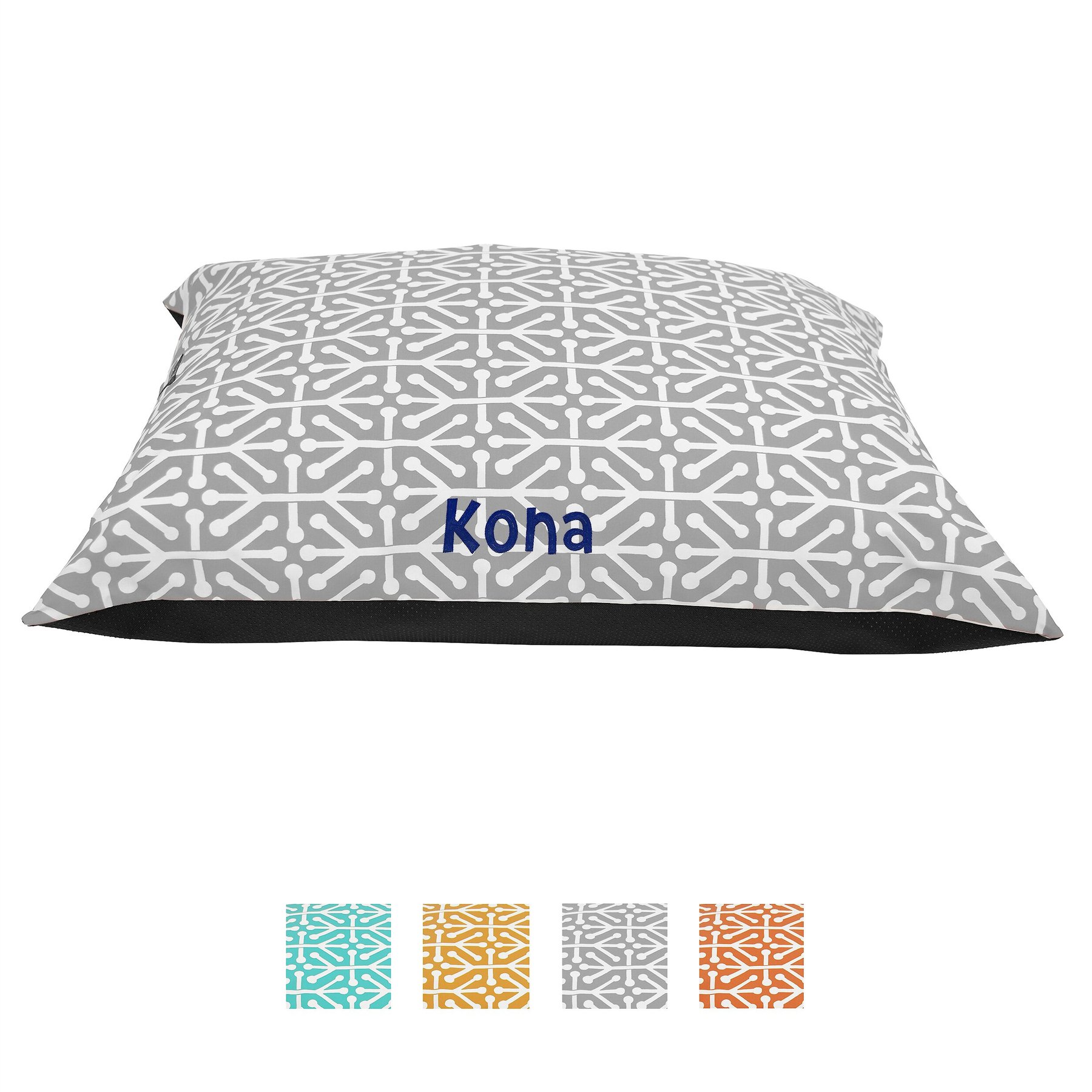 Majestic Pet Aruba Personalized Pillow Cat & Dog Bed, Gray, Small/Medium