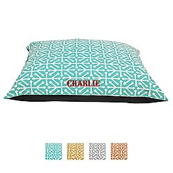 Majestic Pet Aruba Personalized Pillow Cat & Dog Bed, Pacific, Small/Medium