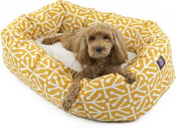 Majestic Pet Aruba Sherpa Bagel Bolster Cat & Dog Bed, Citrus, Large
