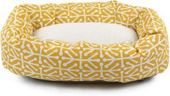 Majestic Pet Aruba Sherpa Bagel Bolster Cat & Dog Bed, Citrus, Large slide 2 of 4