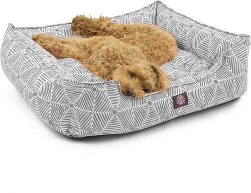 Show full view: Majestic Pet Charlie Contemp Lounge Bolster Dog Bed with Removable Cover, X-Large, Gray slide 3 of 5