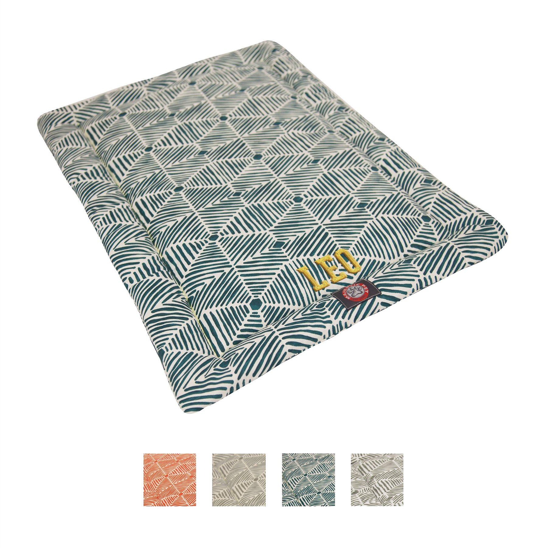 Majestic Pet Charlie Personalized Dog Crate Mat, Emerald, Large