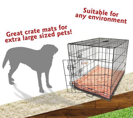 Show full view: Majestic Pet Charlie Personalized Dog Crate Mat, Salmon, X-Large slide 7 of 8