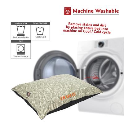 Show full view: Majestic Pet Charlie Personalized Pillow Cat & Dog Bed, Beige Metallic, Large slide 5 of 6