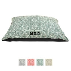 Majestic Pet Charlie Personalized Pillow Cat & Dog Bed, Emerald, Large