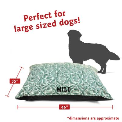 Show full view: Majestic Pet Charlie Personalized Pillow Cat & Dog Bed, Emerald, Large slide 3 of 6