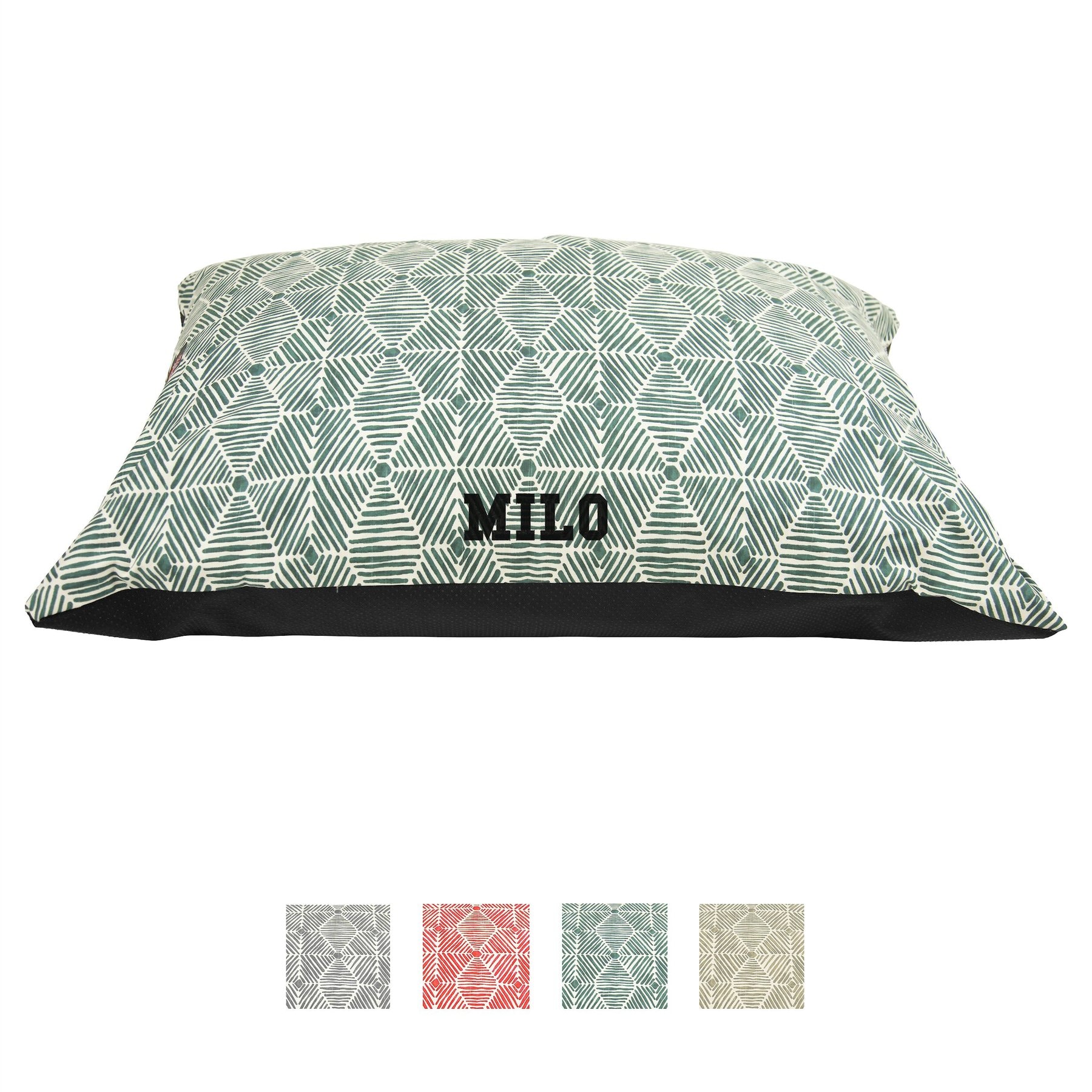 Majestic Pet Charlie Personalized Pillow Cat & Dog Bed, Emerald, Small/Medium